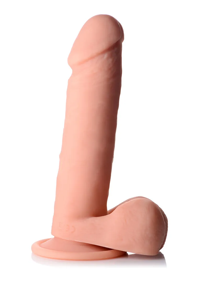 Vibrerende Afstandsbediening Siliconen Dildo met Ballen - 8 / 20,5 cm