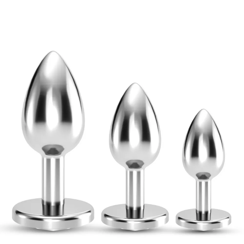 Bijou - Anal Wet Train Trio - 3 Jewel Plugs - Helder