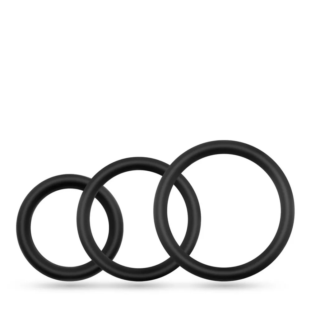 Daltons - Siliconen Cockring Set - Zwart