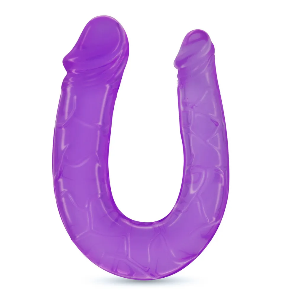 Deep Diver - Dubbele Dildo met Anale Glijmiddel - 1,7 fl oz / 50 ml - Paars