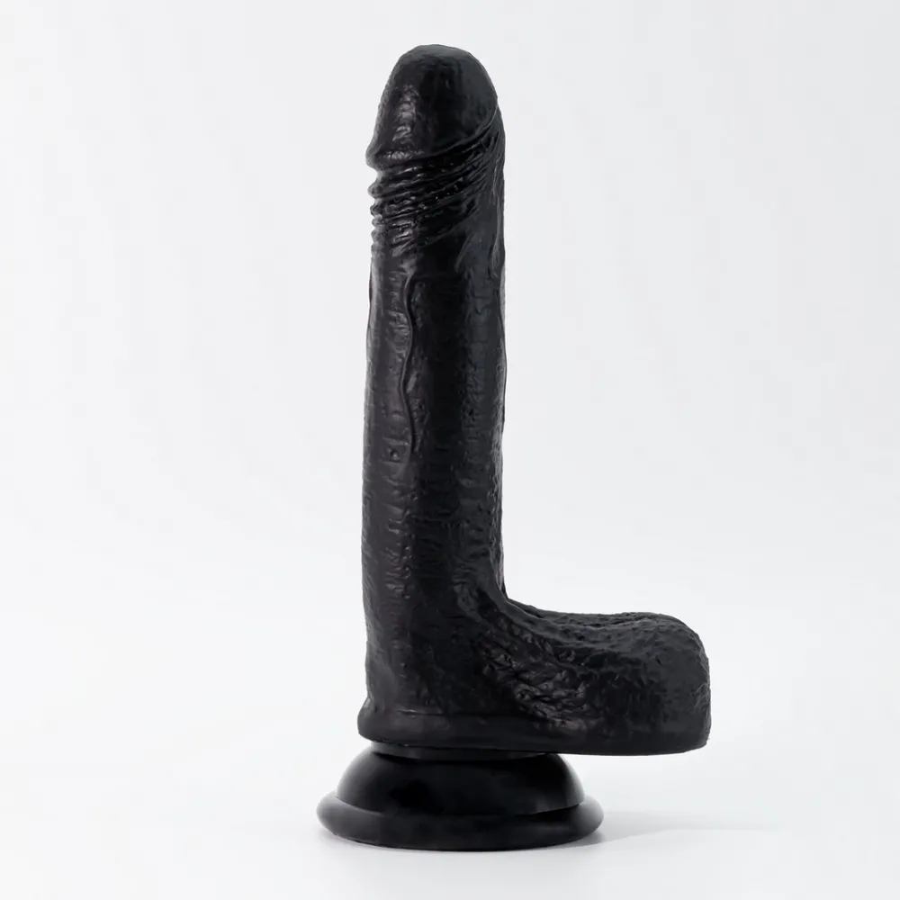 Inviktus - Vloeibare Siliconen Dildo - 7 / 19 cm - Zwart