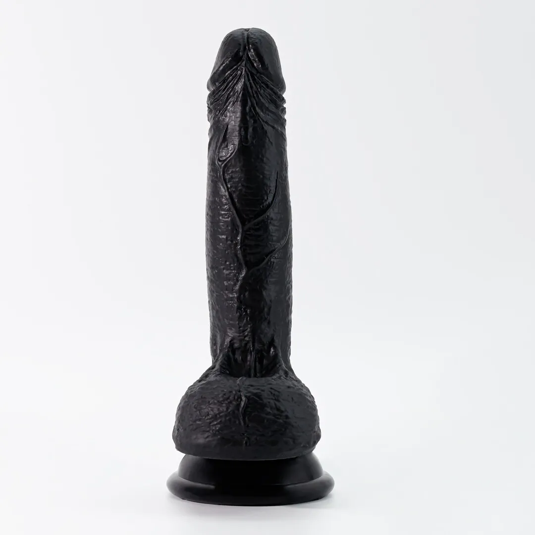 Inviktus - Vloeibare Siliconen Dildo - 7 / 19 cm - Zwart
