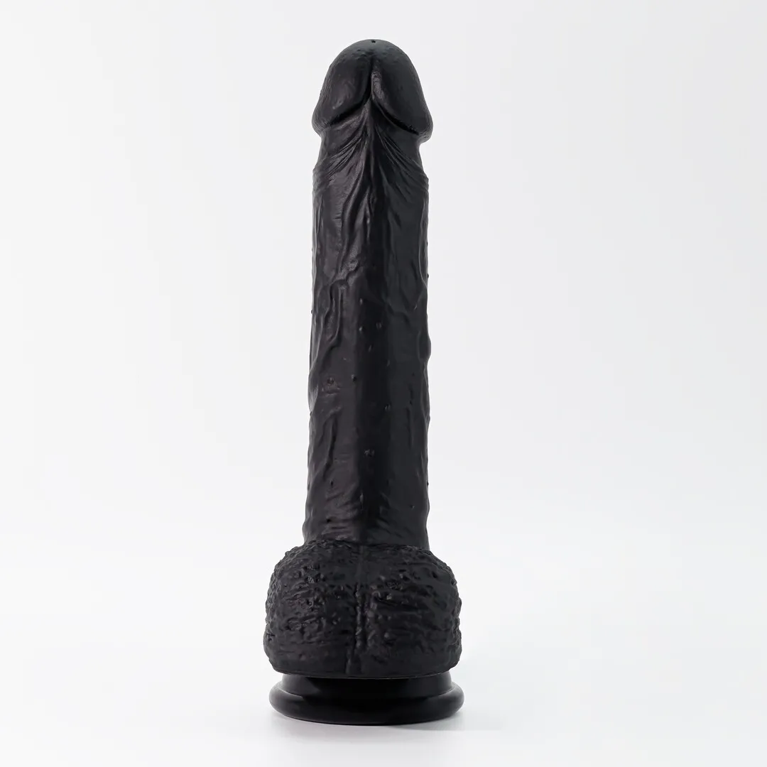 Inviktus - Vloeibare Silicoon Dildo - 8 / 22 cm - Zwart