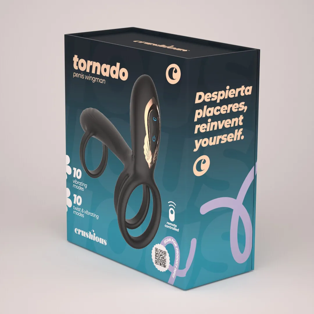 Tornado - Draaibare Penis Bescherming - Zwart