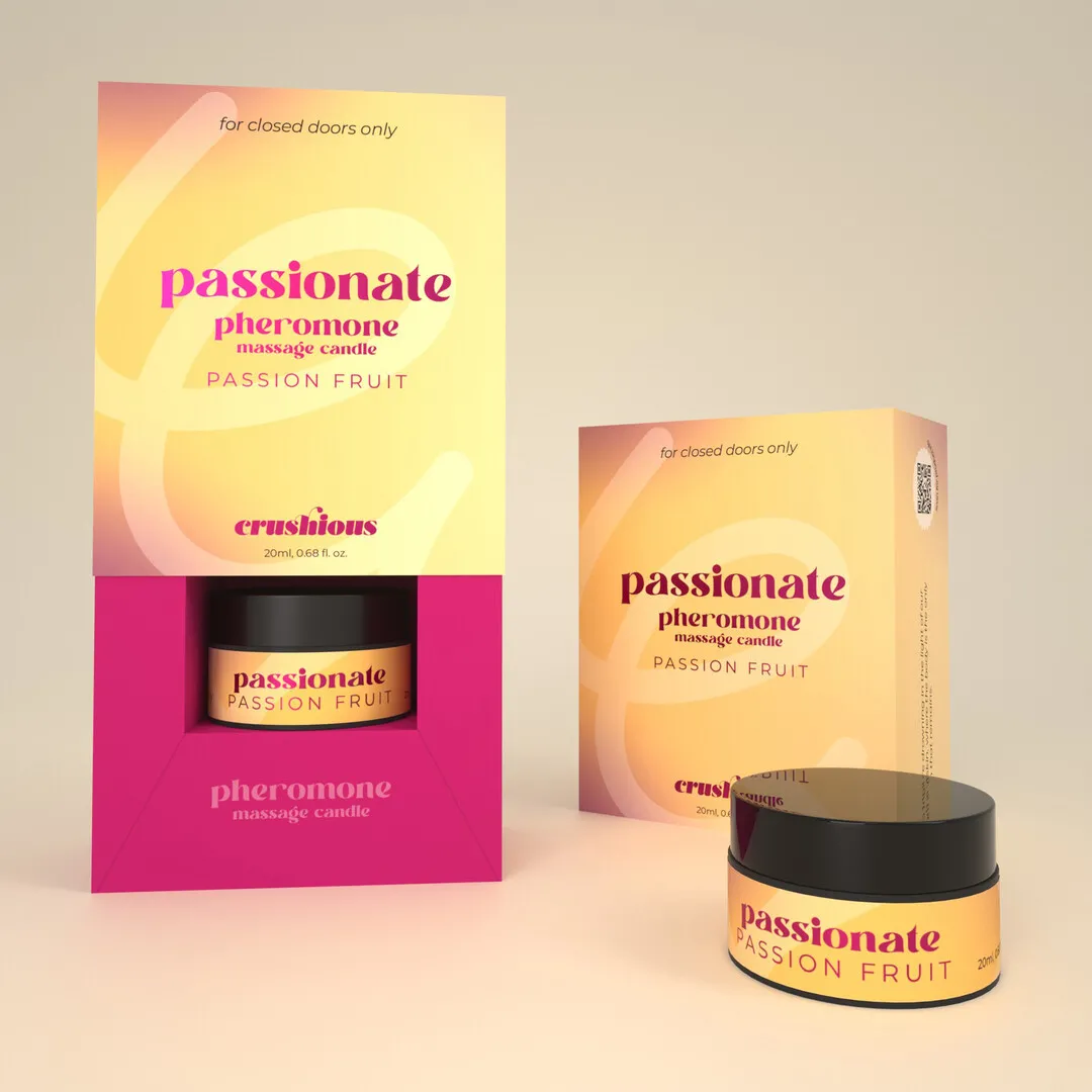 Passionate - Massage Candle with Pheromones and Passion Fruit Scent - 0.68 fl oz / 20 ml