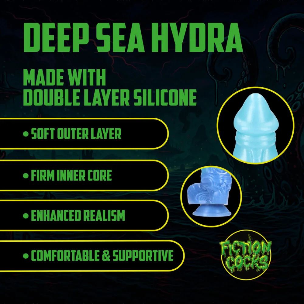 Diepzee Hydra - Siliconen Dildo - Blauw