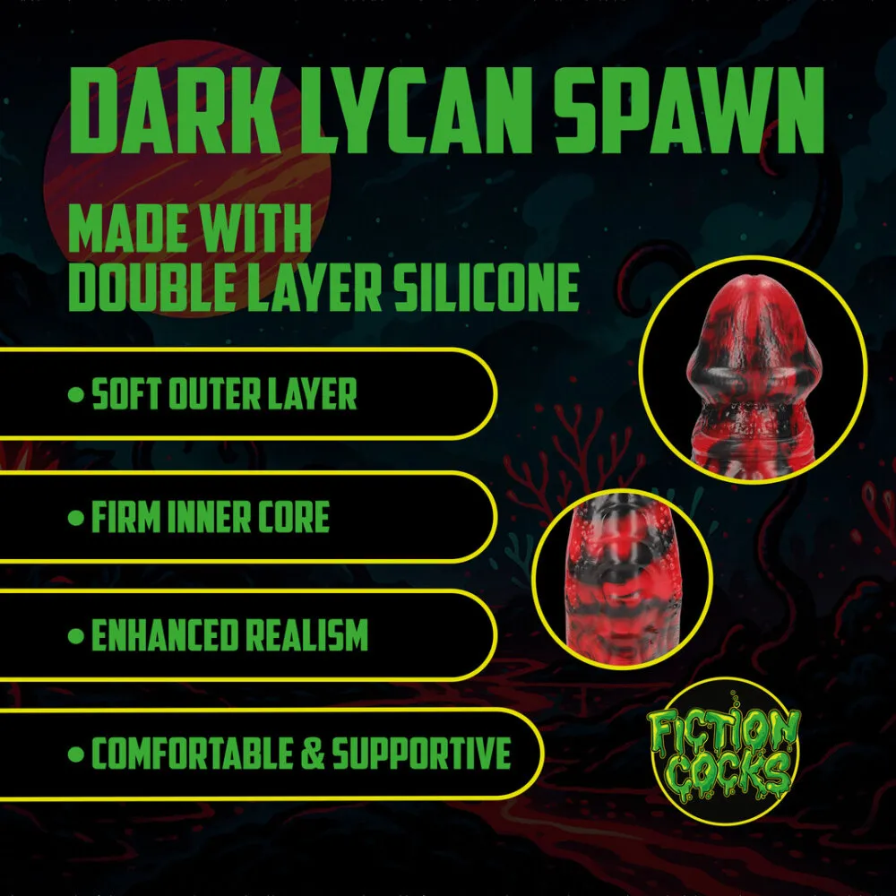 Dark Lycan Spawn - Siliconen Dildo - Rood/Zwart