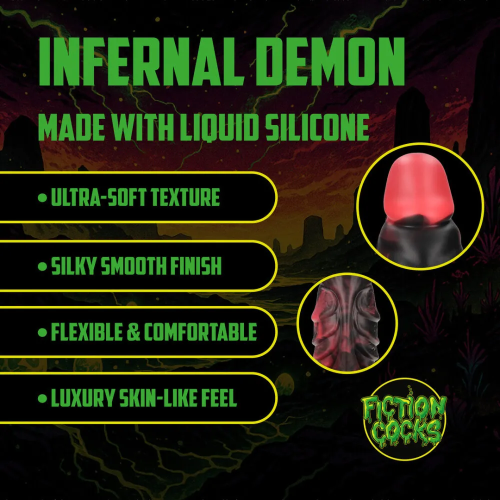 Infernal Demon - Siliconen Dildo - Rood/Zwart