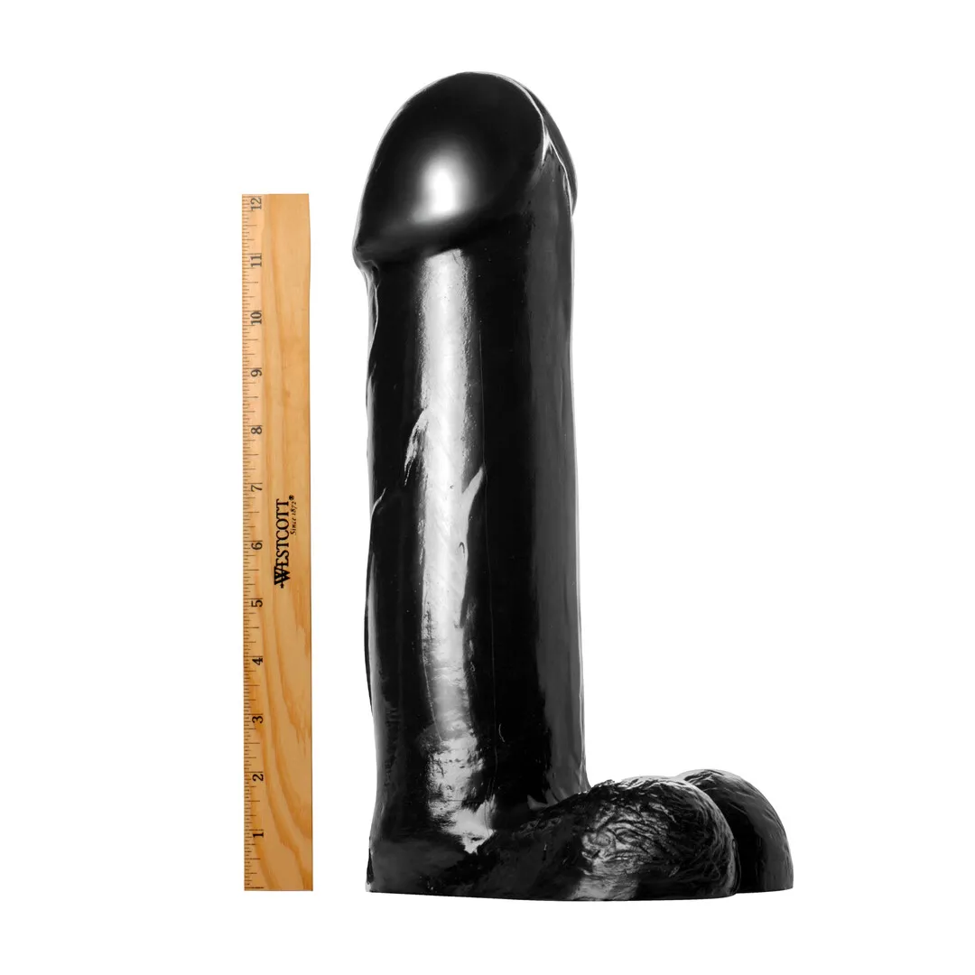 De Titan Dildo - XXL - 14,5 inch - Zwart