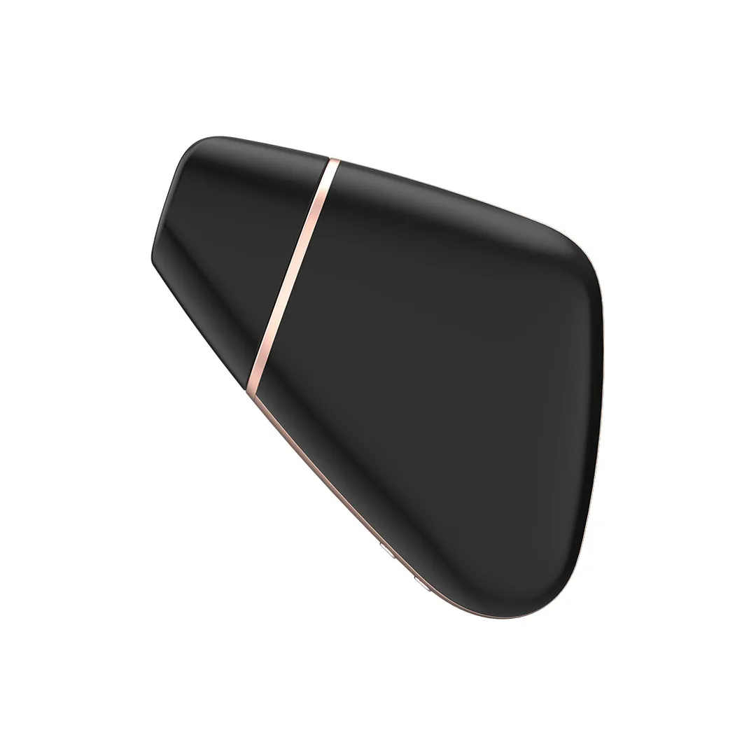 Love Triangle - Luchtpulserende Stimulator en Vibratie - Zwart