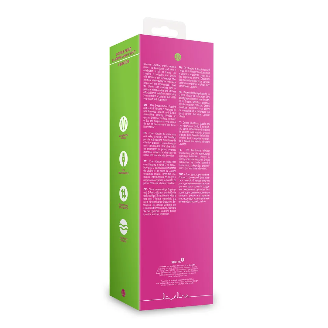 Dubbelzijdige flapper en G-Spot vibrator - Uitbundig Roze