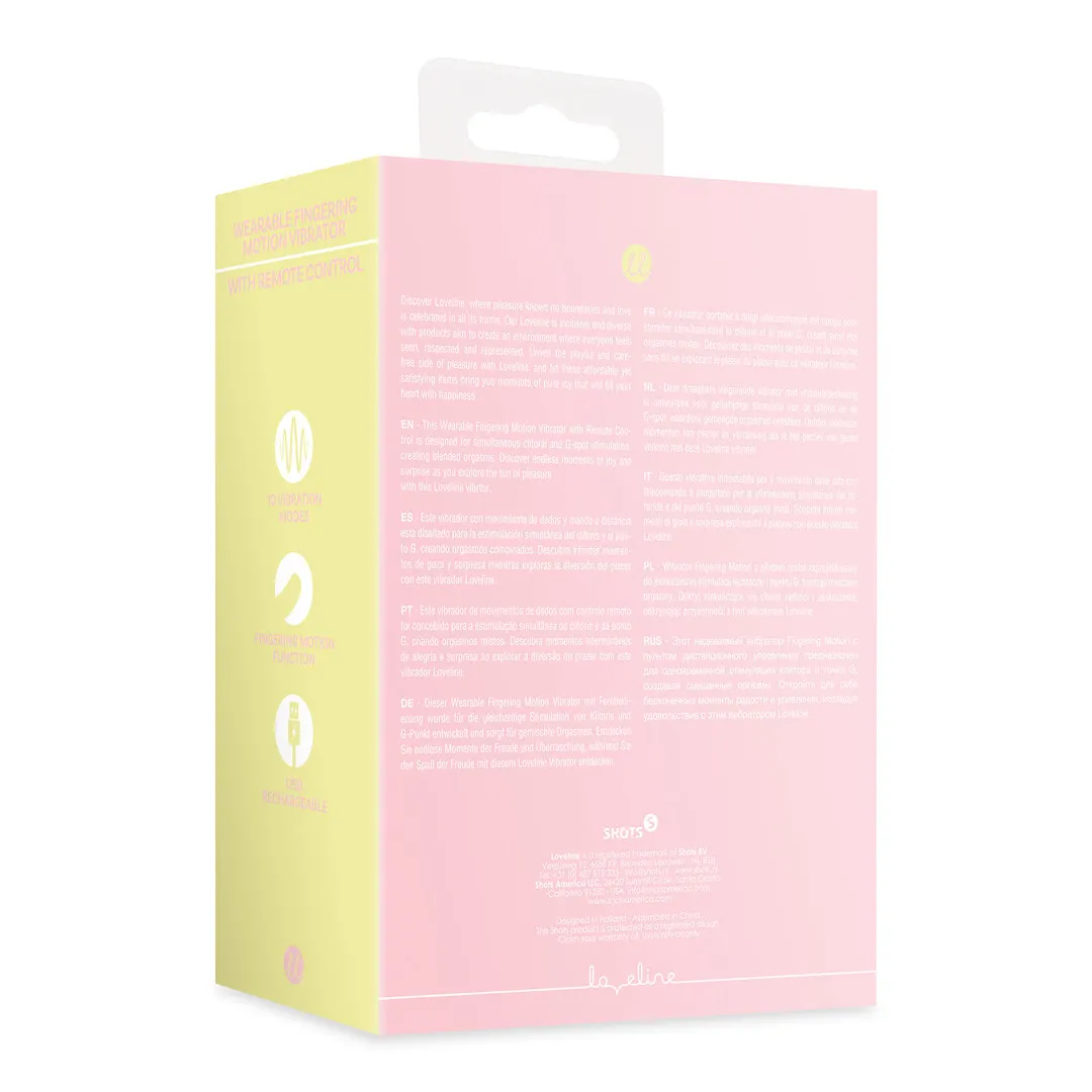 Draagbare Vinger Beweging Vibrator met Afstandsbediening - Cherry Chiffon