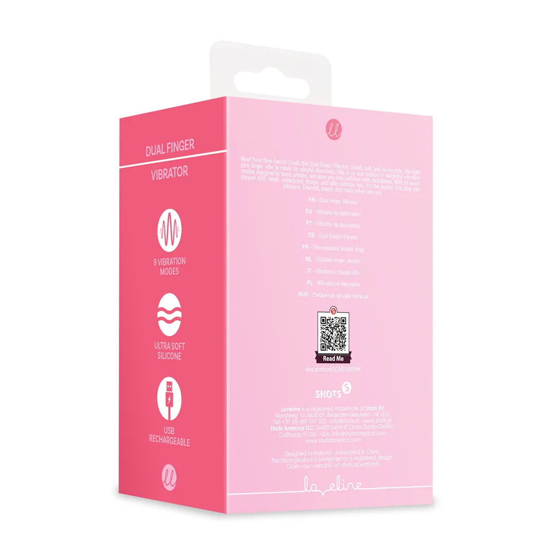 Vinger Dubbele Vibrator - Roze