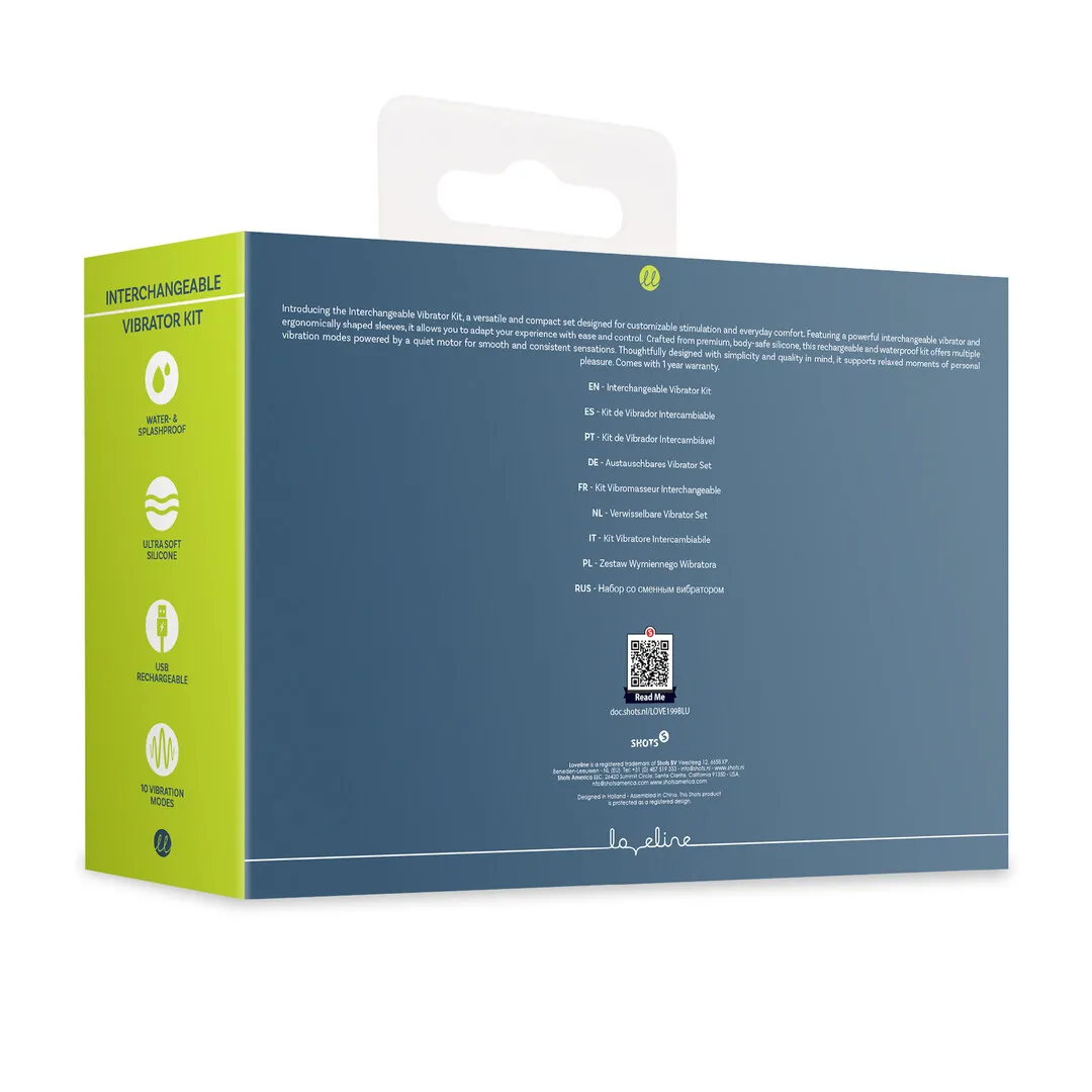 Vervangbare Vibrator Kit - Blauw/Grijs