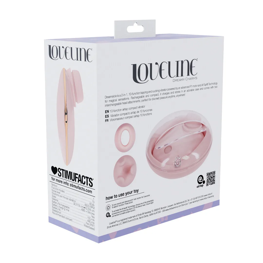 Dreamsicle - Compact AirTap Vibrator met Twee Hoofdaccessoires - Roze