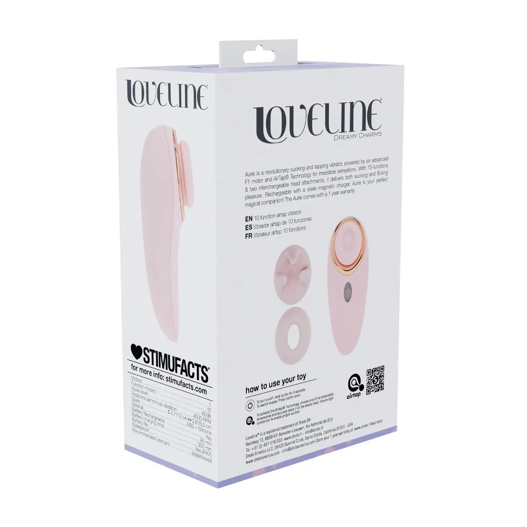 Aurie - AirTap Vibrator met Twee Hoofdaccessoires - Roze