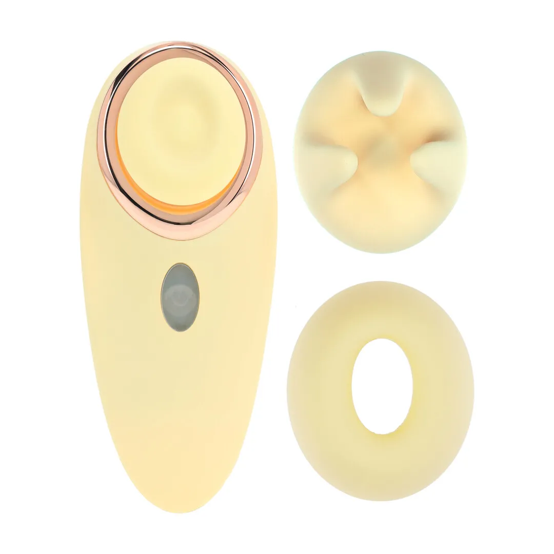 Aurie - AirTap Vibrator met Twee Hoofdaccessoires - Geel