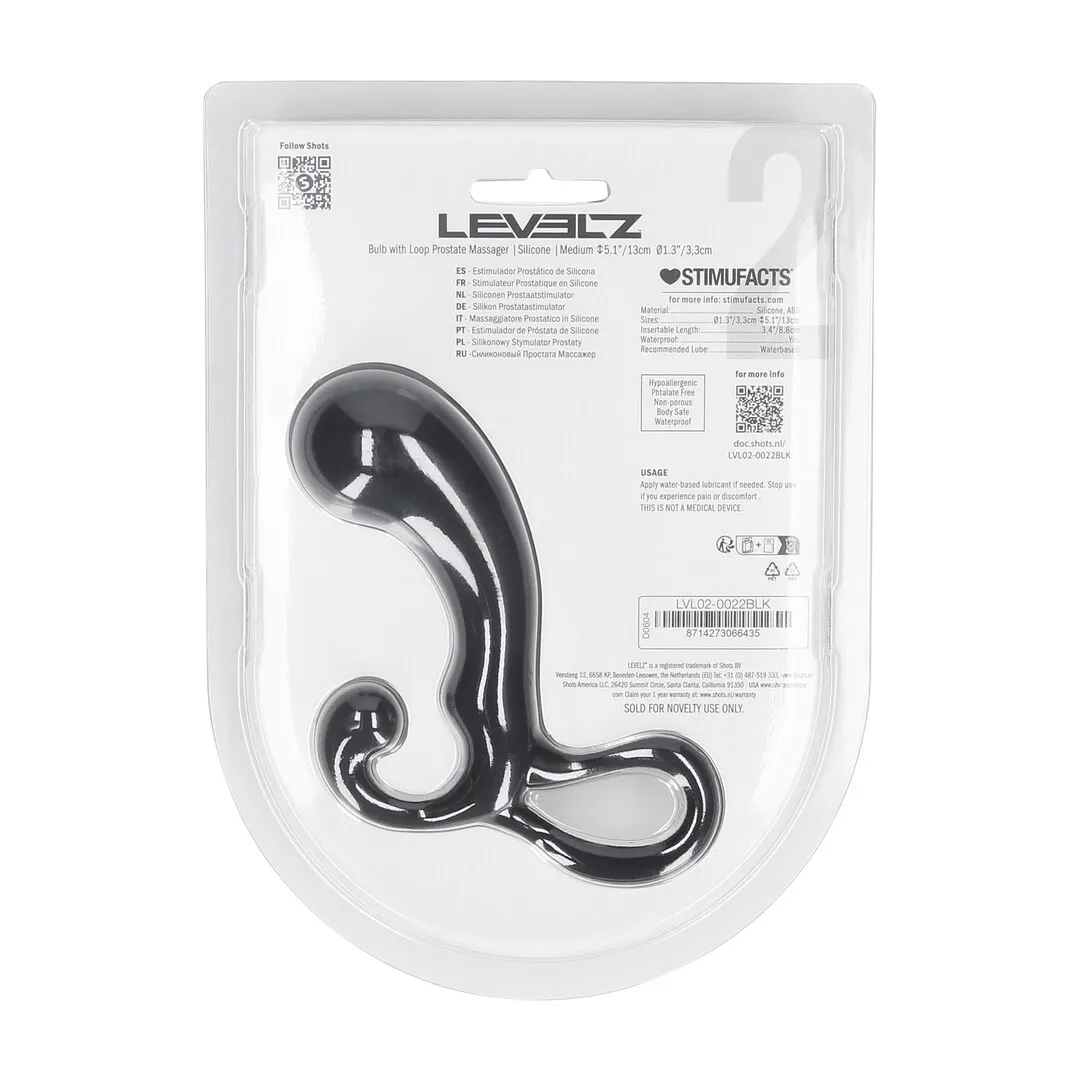 Lamp met Lussen Silicoon Prostaat Massager - M - Zwart