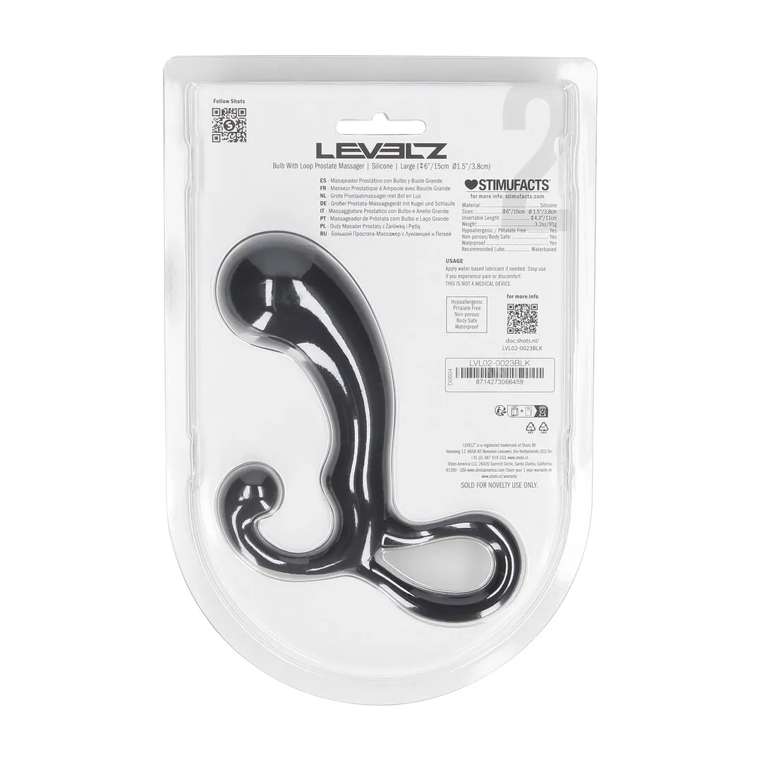 Lamp met Lussen Silicium Prostaat Massager - L - Zwart