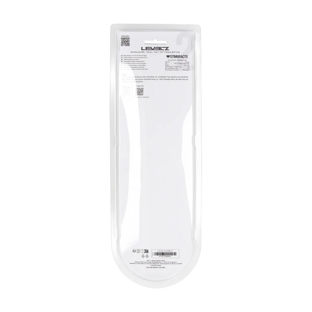 Waterdrop Siliconen Anale Ballen - S - 20mm - Zwart