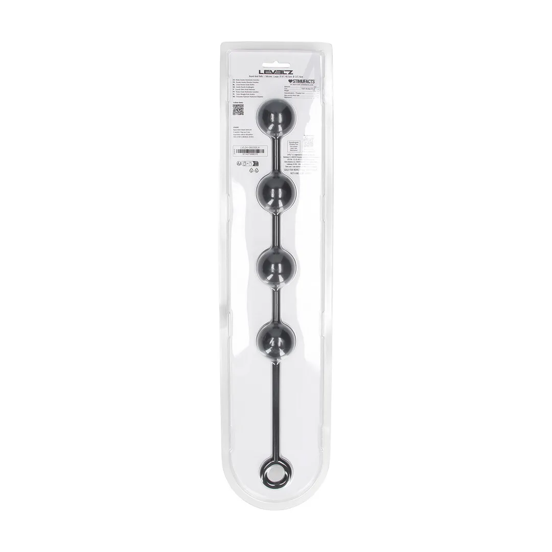 Ronde Siliconen Anale Ballen - L - 40mm - Zwart