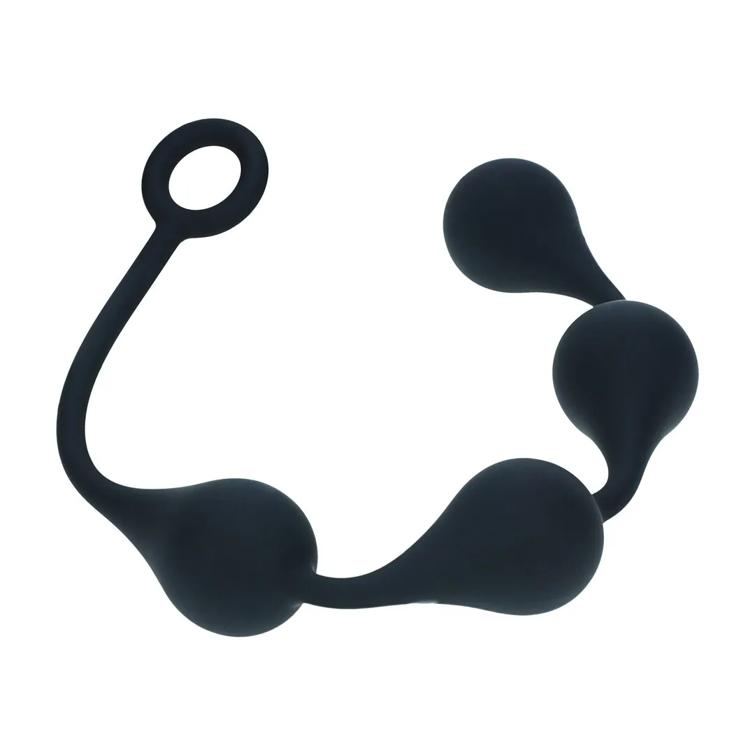 Waterdrop Siliconen Anale Ballen - L - 40mm - Zwart