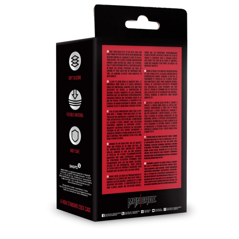 Model 28 - Ultra Soft Silicone Chastity Cage - Rood