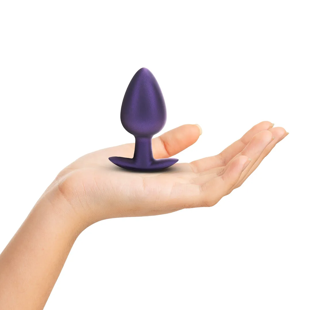 Zachte Siliconen Anale Plug - Groot - 3,5 / 8,9 cm - Metallic Paars