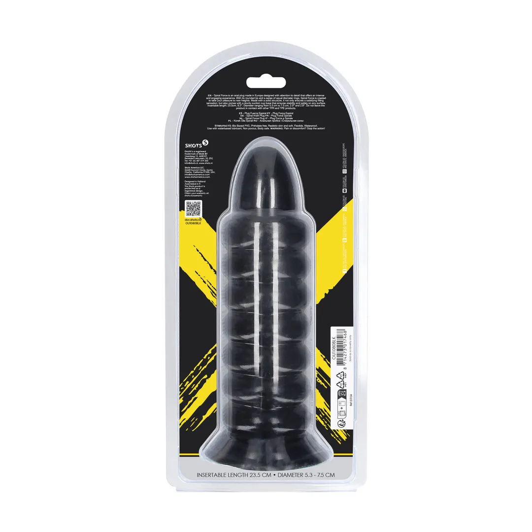 Spiral Force - Anal Plug - 990 gr / 23,5 cm - Black