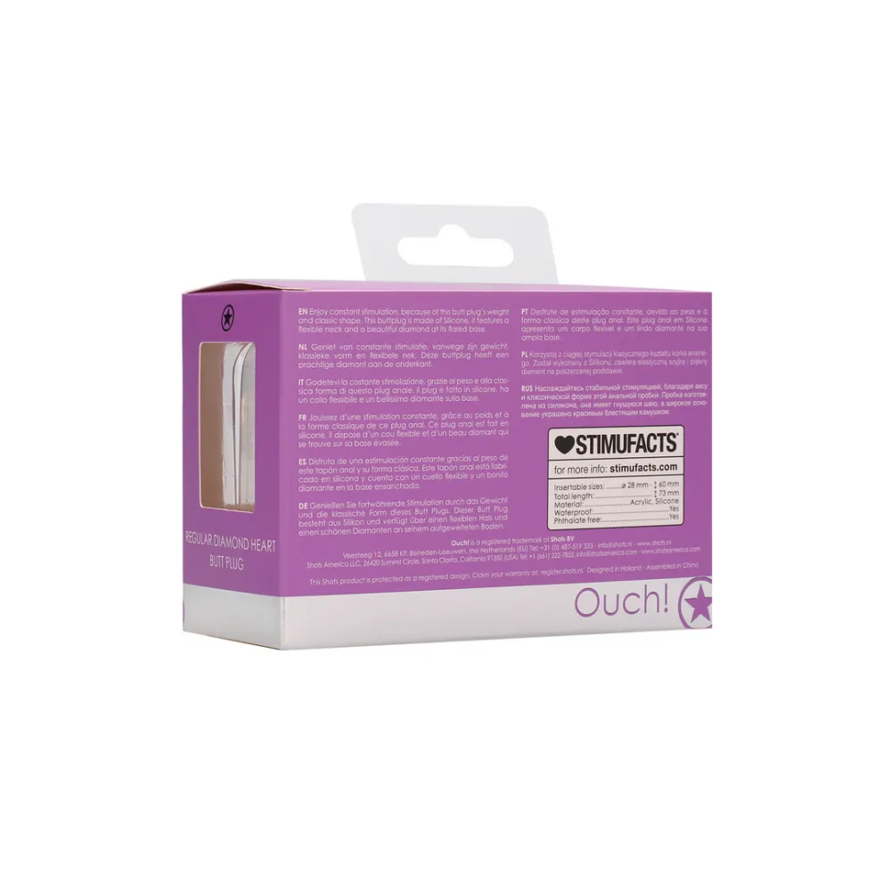 Diamant Hart Butt Plug - Regular