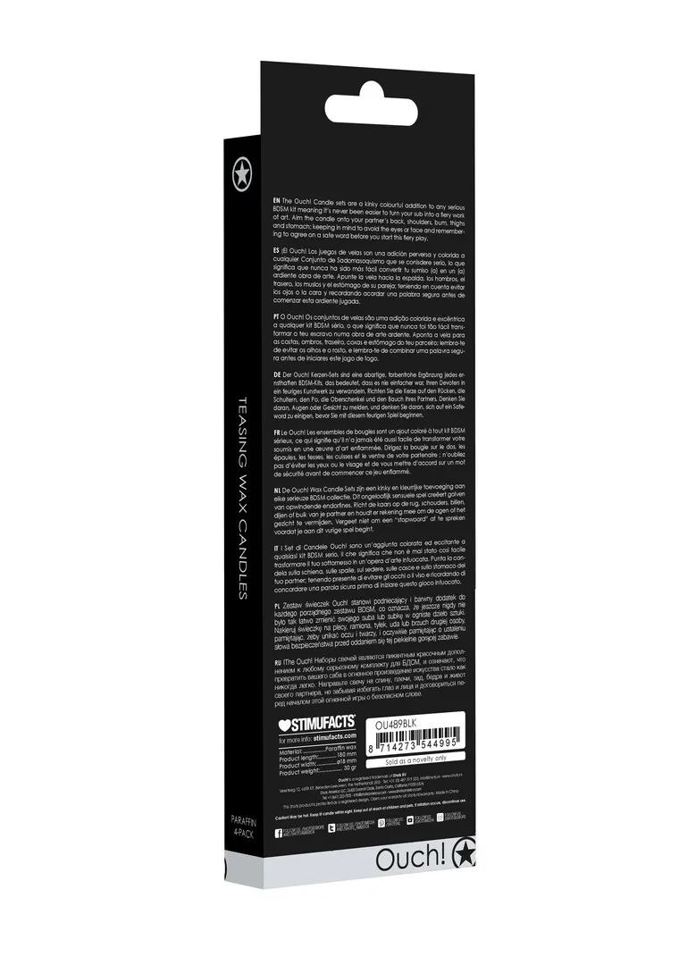 Plagen Wax Kaarsen - 4 Stuks - Groot - Zwart
