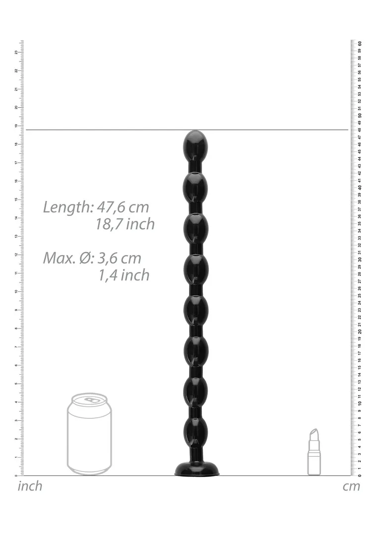 Ass Snake Beaded Dildo - 19 / 48 cm