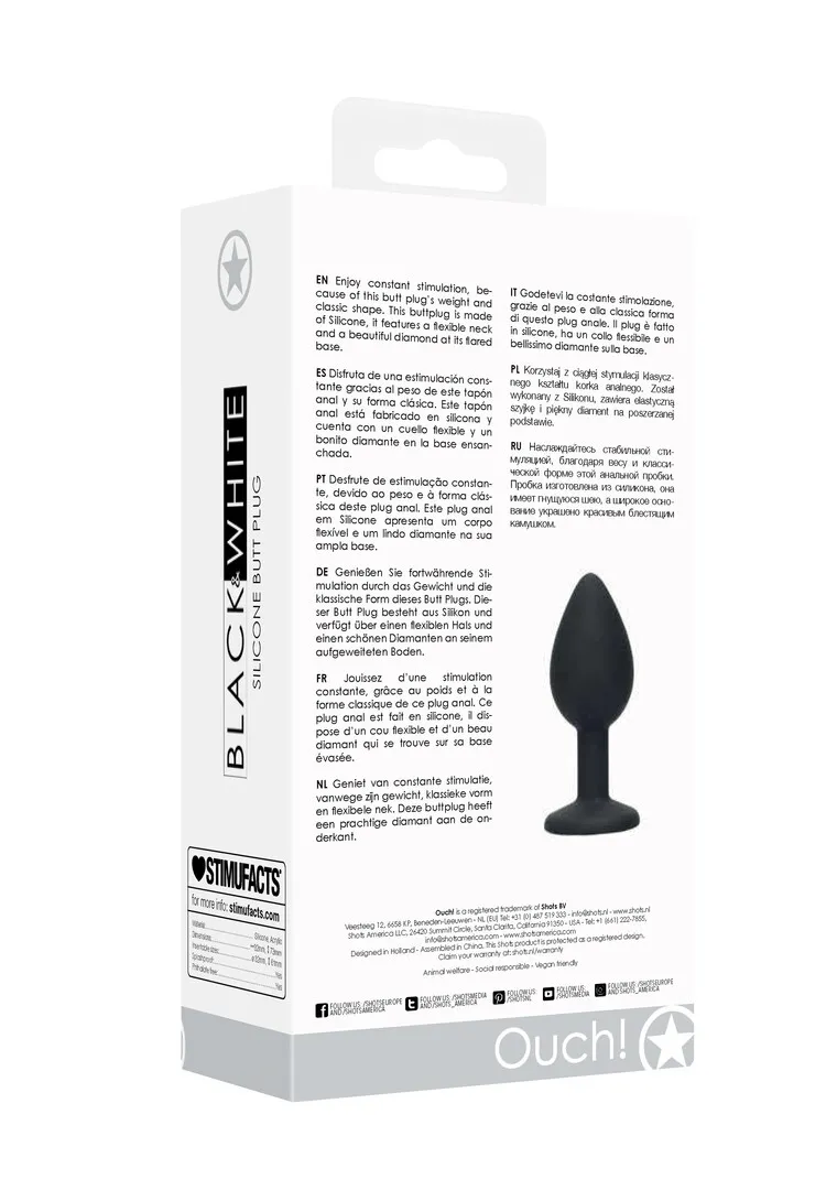 Siliconen Butt Plug met Verwijderbare Sieraden