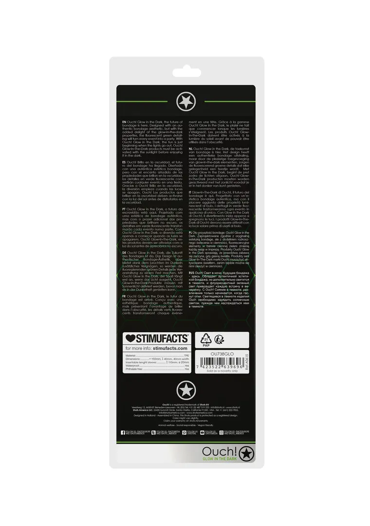 Gladde Dikke Rekbare Penis Huls - Glow in the Dark