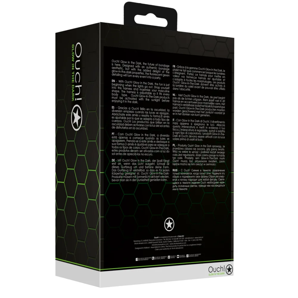 Neopreen Harnas - Glow in the Dark - S/M