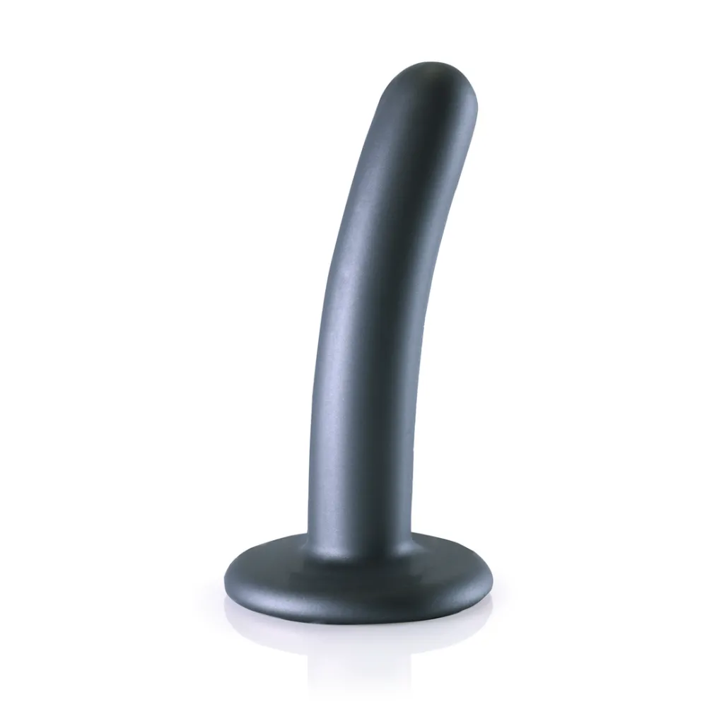 Zachte Siliconen G-Spot Dildo - 5'' / 12 cm - Gunmetal