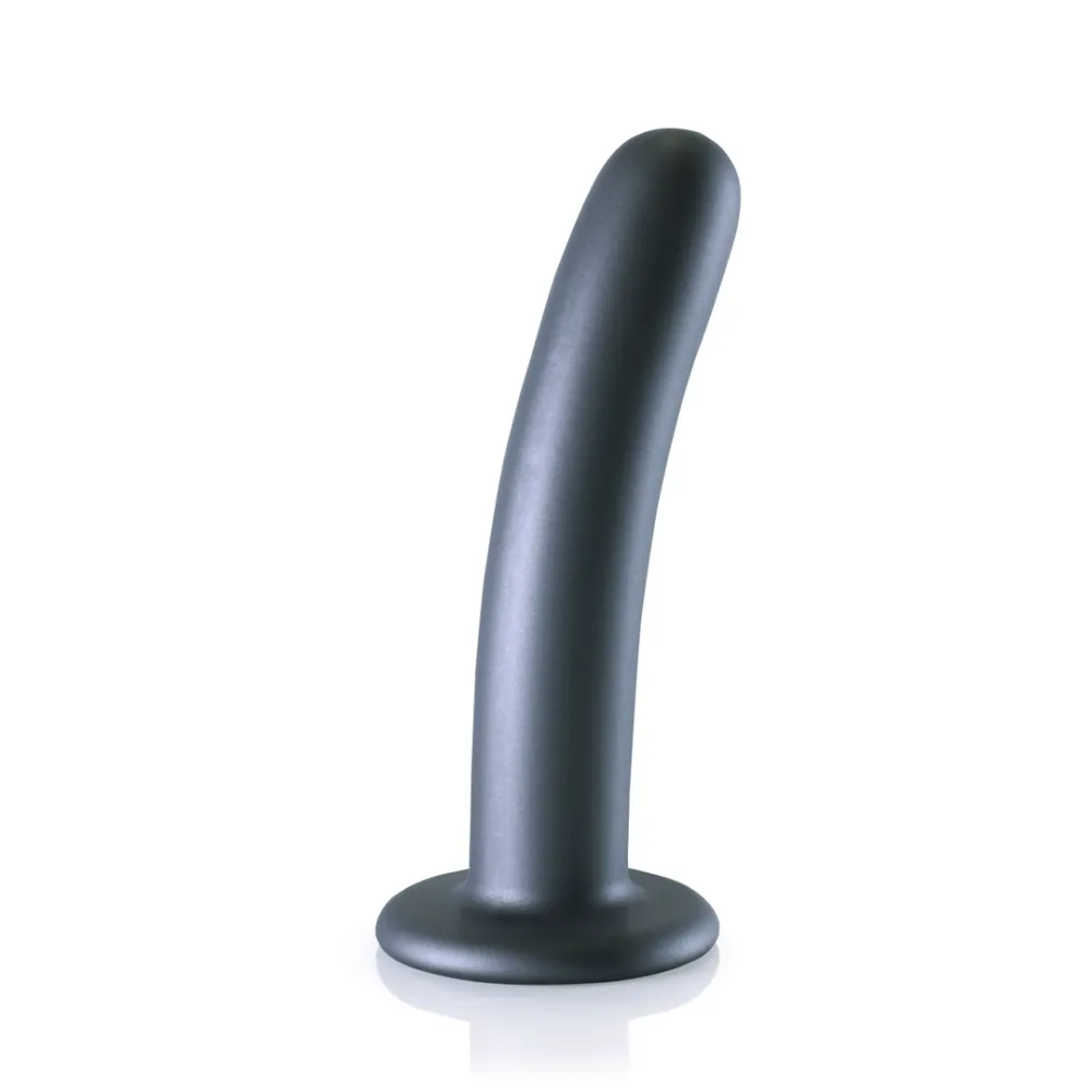 Zachte Silicone G-Spot Dildo - 6'' / 14,5 cm - Gunmetal
