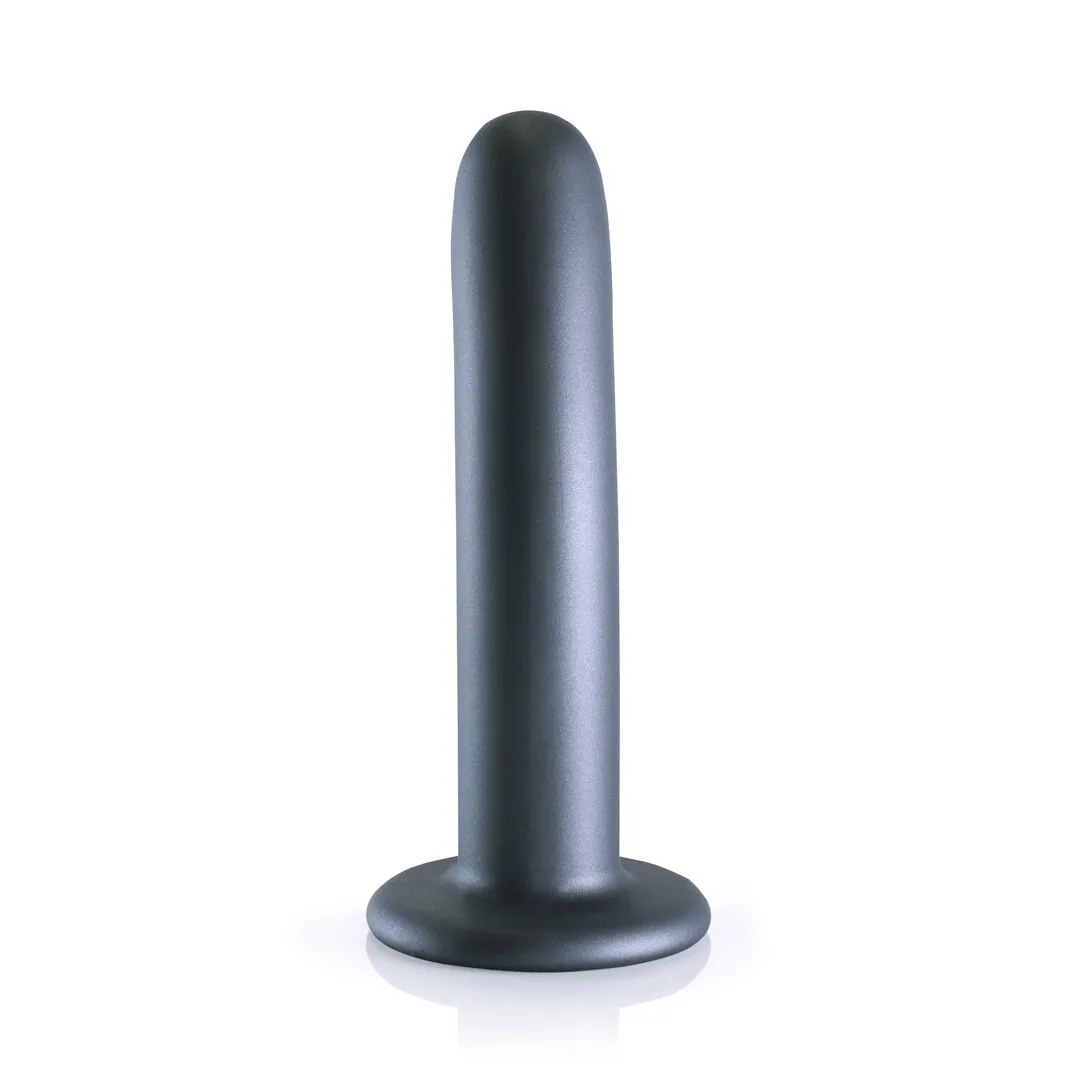 Zachte Silicone G-Spot Dildo - 6'' / 14,5 cm - Gunmetal