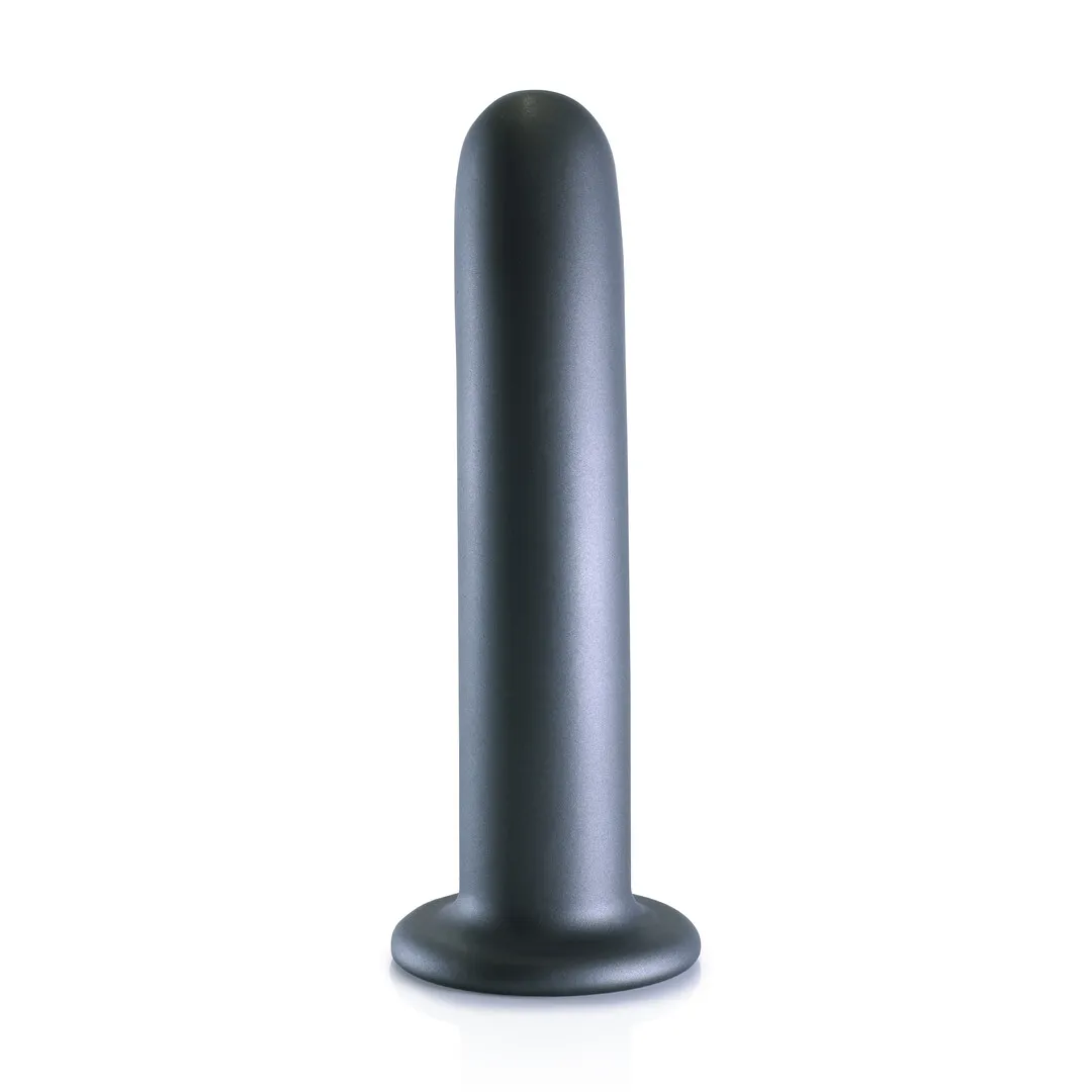 Zachte Siliconen G-Spot Dildo - 7'' / 17 cm - Gunmetal