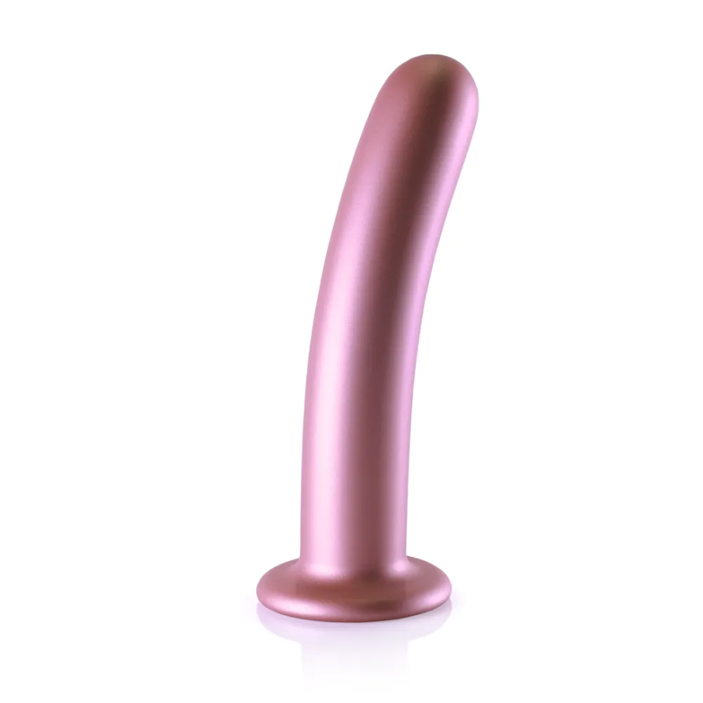 Zachte Silicone G-Spot Dildo - 7'' / 17 cm - Roségoud