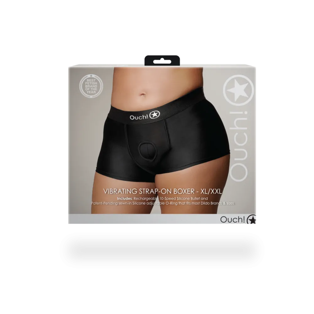 Vibrerende Strap-on Boxer - XL/XXL - Zwart