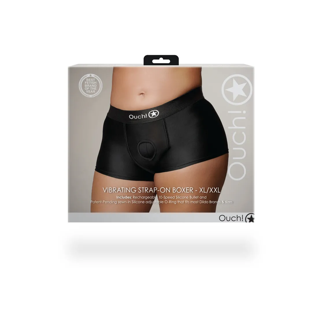 Vibrerende Strap-on Boxer - XL/XXL - Zwart