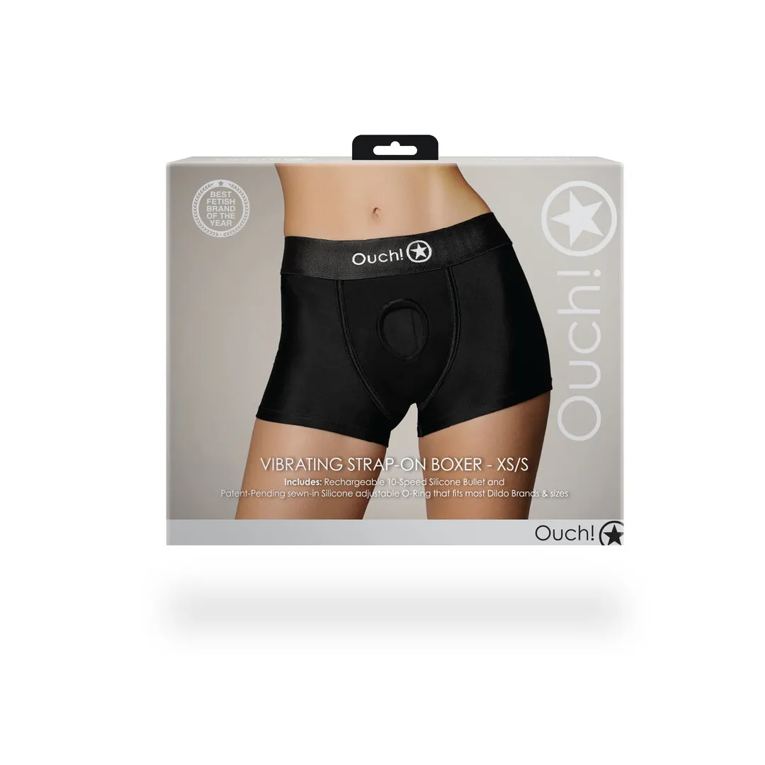 Vibrerende Strap-on Boxer - XS/S - Zwart