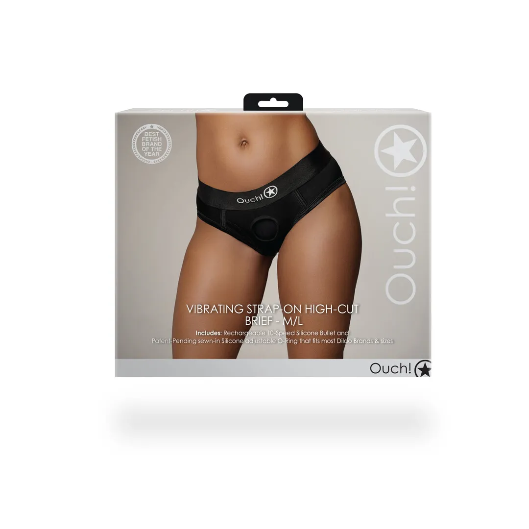 Vibrerende Strap-on Hoge Snit Boxershort - M/L - Zwart