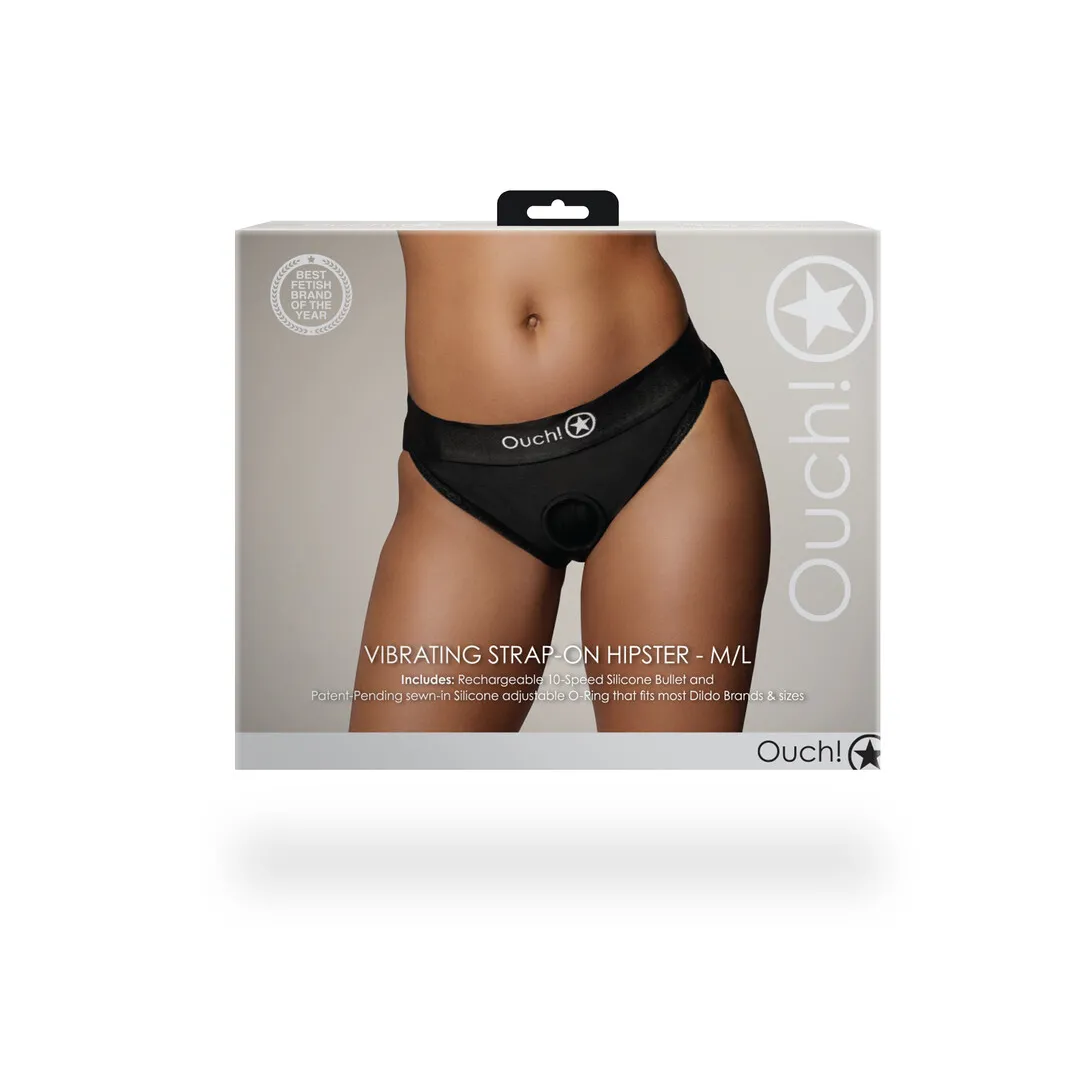 Vibrerende Strap-on Hipster - M/L - Zwart