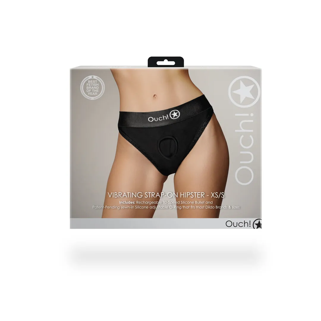 Vibrerende Strap-on Hipster - XS/S - Zwart