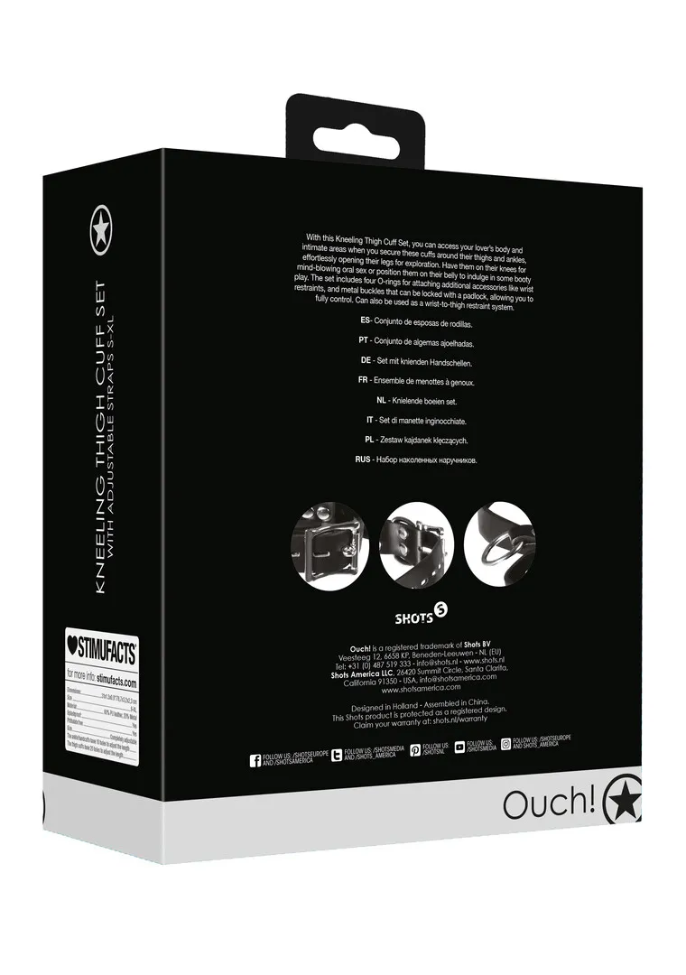 Knielende Dijenband Set - Zwart