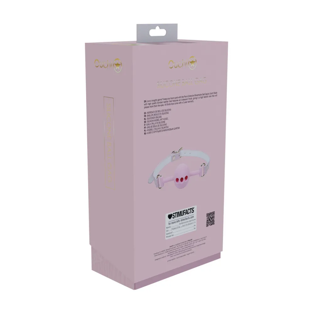 Paris Collectie - Siliconen Ball Gag - Roze