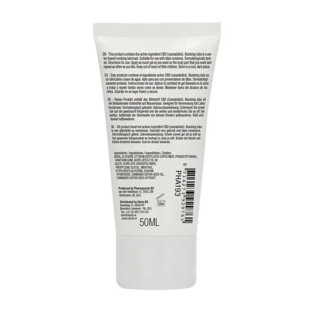 Natuurlijke CBD - Verdoofd Glijmiddel - 2 fl oz / 50 ml