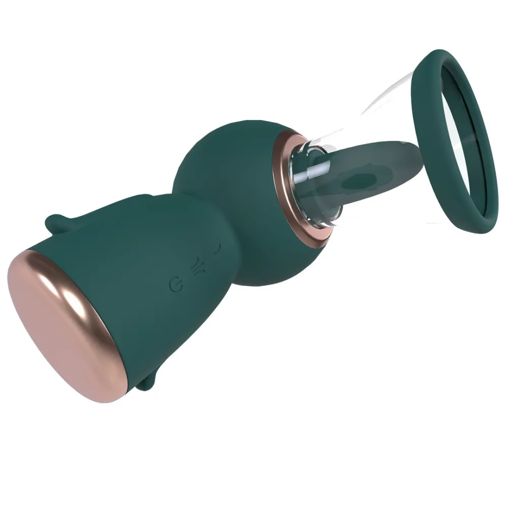Exquise - Oplaadbare Vulva- en Borstpomp - Bosgroen